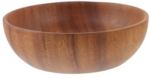 Ciieeo Wooden Plate Salad Plate for Home Dining Round Shaped for Party Serving and Daily Use