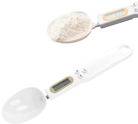 Balanza de cuchara, cuchara para pesar | Cucharas medidoras de gramos con pantalla | Báscula de horno para porciones de leche, té, harina, especias, medicamentos, peso de 0,1 gramos a 500