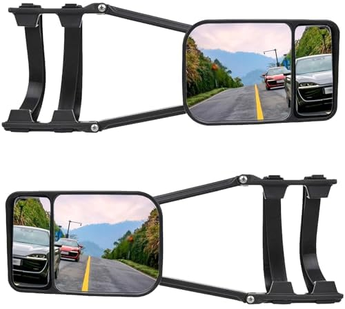 2 Stück Wohnwagen Spiegel Auto,Caravan-Spiegel,Wohnwagen Spiegel,Wohnwagenspiegel Universal,Abschleppspiegel,Caravanspiegel,Universalspiegel,Aufsatzspiegel für alle gängigen Fahrzeugtypen