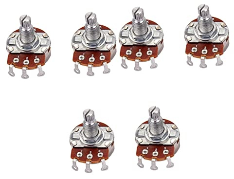 LALADEFIEE 6stücke Audio-potentiometer Für Gitarre Und Bass Langer Knauf Split-schaft Zum Austausch Niedriger Reibungswiderstand