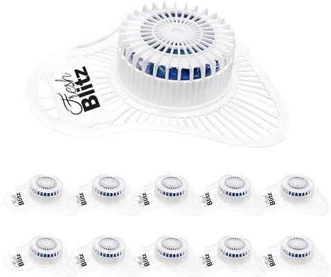 Fresh Blitz - Bio Block Urinalsieb mit Reinigungsblock 120 g mit Zitronenduft - 10 Stück