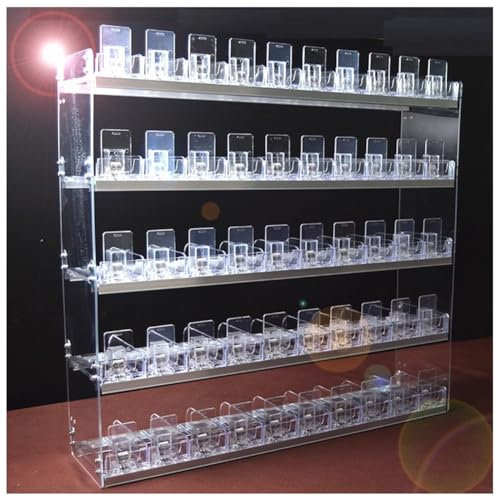 DMMFTERL Transparent Display Case Acrylic Cigarettes Candy Toys Storage Display Cabinet for Supermarkets, Retail Stores, Wall/countertop(104.5x29x32cm)