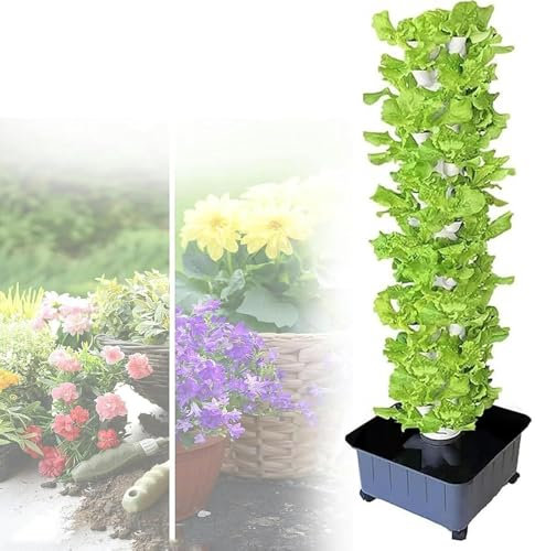 LJPZYOY Torre hidropónica, 15 Capas, 45 cápsulas, Sistema de Cultivo hidropónico para jardín, Kit de Cultivo aeropónico, Cultivo sin Suelo, Adecuado para Cultivo Comercial, agrícola y doméstico