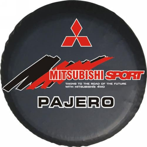 ZUOYYMAI 1 Stück Ersatzradabdeckungen für Mitsubishi Pajero V73(V77) 2008-2011,Reserveradabdeckung Reifenabdeckungen Reifentaschen Reifencover Radschutzhülle Auto Exterieur Zubehör,15inch