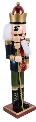 Beatifufu Schiaccianoci in Legno Soldato Decorazione Natalizia Figura Piccola Ornamento Tavolo Mensola Legno Schiaccianoci Natale