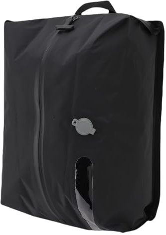 Sacchetti sottovuoto da viaggio, sacchetto di compressione sottovuoto riutilizzabile da 16litri per indumenti, cubo di imballaggio sottovuoto impermeabile e salvaspazio per (BLACK)