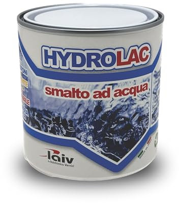 laiv Smalto Acrilico all'Acqua per Interni ed Esterni – 0,75 LITRI - Inodore, Rapida Essiccazione, Non Infiammabile – Uso Professionale Ecologico - Hydrolac - Grigio Chiaro 533