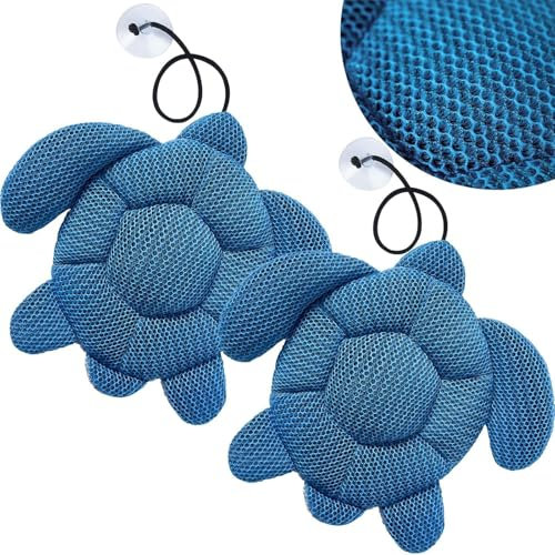 Hot Tub Scum Absorber Whirlp00l Tapis de baignoire en éponge réutilisable absorbant l'huile - Absorbeur d'huile - Nettoyant en mousse pour piscines et (2, bleu)