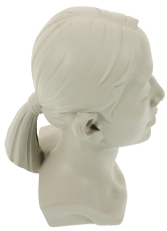 HOMSFOU Classic Gypsum Bust Sculpture for Desktop Decoration, Lightweight and Compact Sketch Model Prop for Art Students and Home Office Use