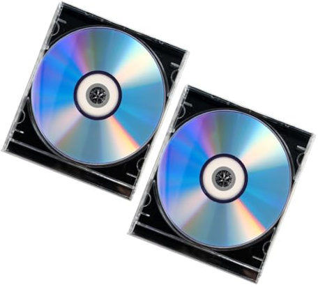 CORHAD 2juegos Disco CD-r Virgen De Disco CD De Audio Grabable DVD para Grabar Música Datos y Fotos con Estuche para Protección