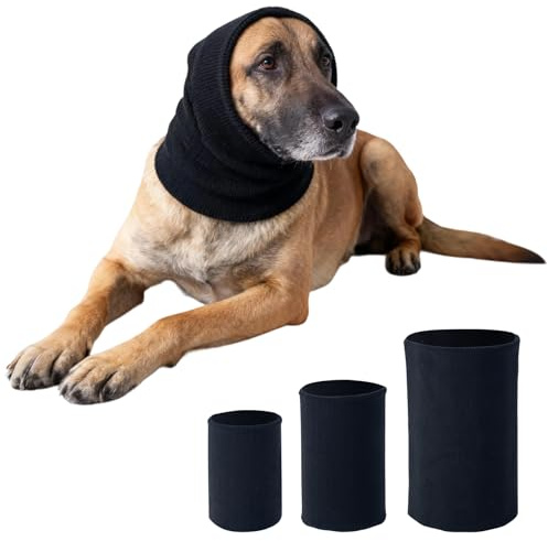 3 Stück Hunde Ohrschützer Für Schallschutz，Gehörschutz Hund,Hohe Elastizität,Anti-lärm Ohrenschutz Hund,Beruhige Hunde bei Lärm, Donner, Feuerwerk (Schwarz)