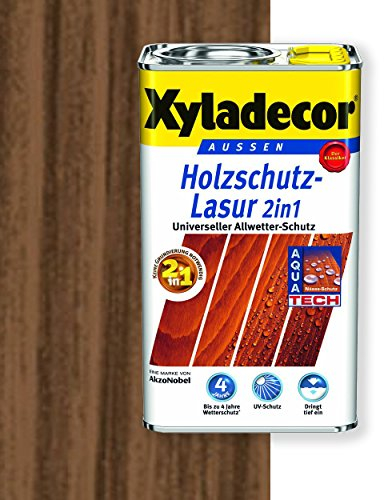 5L Xyladecor 2in1 Holzschutzlasur nussbaum Holzschutz Lasur Holzlasur