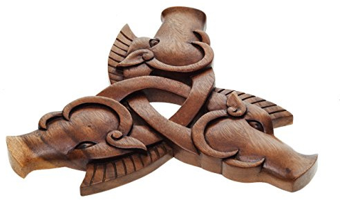 Windalf Thunder Wikinger Eber Holz Wandrelief Thunder Ø 25 cm Wildschweine Wandfigur Handarbeit