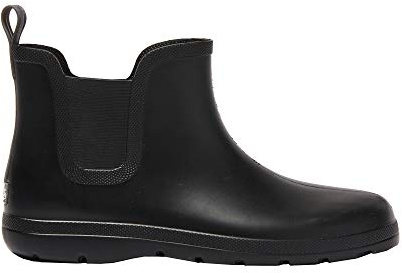 Totes Men's Chelsea Rain Boots - Waterproof Ankle Deck Boots Anti-Slip Comfort Rubber Boots Chelsea Garden Shoes for Fishing, Outdoors, Yard Work, Black, 9