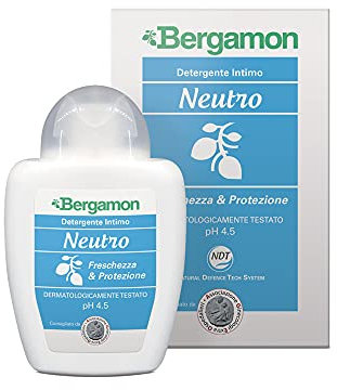 Bergamon Neutro Frescor & Protección, Limpiador íntimo, pH 4.5, 200 ml