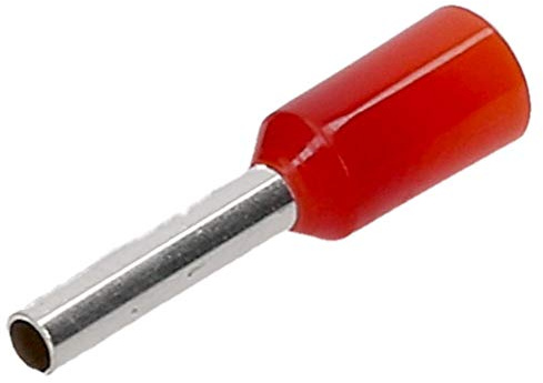 PKE108 500 Terminales Aislados 1 mm2 - Manguitos de Cobre Estañado 8 mm