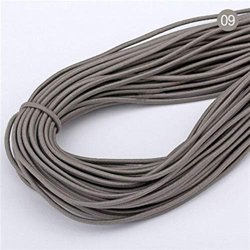 Cuerda elástica redonda de 2 mm de grosor, banda de goma gruesa, para hacer proyectos al aire libre, tienda de campaña, kayak, barco, costura, ropa, accesorios de 43 metros 2 mm color 09
