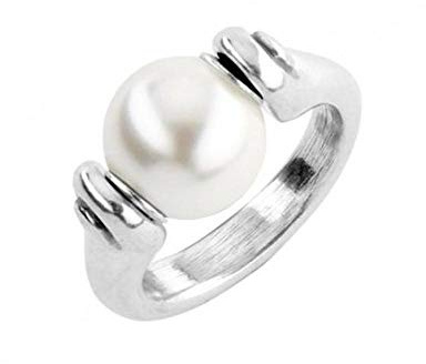 UNO DE 50 Anello in lega di metallo placcato in argento Sterling con conchiglia di perle