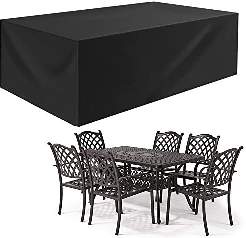 Taylor & Brown Heavy Duty Garden Furniture Covers - Waterproof, 600D Oxford Fabric, Rectangular, Windproof, Anti-UV, 270x180x89cm