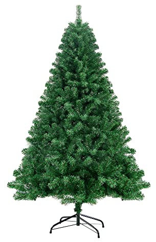 Hengsong Künstlicher Weihnachtsbaum Künstlich180cm,Weihnachtsbaum Künstlich Wie Echt&Christbaum Künstlich PVC(Ø ca. 105 cm),1000 Zweige,Christbaum mit Schnellaufbau Klappsystem