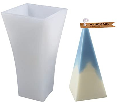 TROYSINC Silikon Kerzenform,Pyramidenkerze Silikonform,DIY Geometrisches Konisches Kerzen Silikonform,3D Kerzen Gießformen Aromatherapie Kerzenform Handgemacht Kerzen Gießform (4-seitiger Konus)