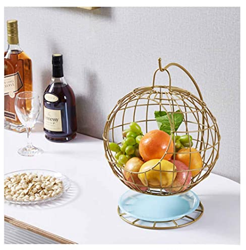 Fruit Basket Fruit Bowl for Kitchen Fruit Basket For Kitchen, Metal Wire Fruits Vegetable Bowl Tiered Stand Holder With Banana Hanger For Organizer Countertop Storage Kitchen Storage Rack