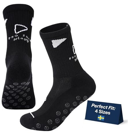 PROSOCK Premium Sportstrumpor för fotboll i 4 storlekar, slitstarka sportstrumpor för män, kvinnor och barn – innebandy, golf, pickleball och padel, Stl 37-39