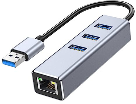 YingStar USB Ethernetde Hub USB Ethernetde Hub Adaptador USB 3.0 Ethernetde Hub con 3 Puertos USB Gigabit Ethernet Hub Adaptador USB Ethernet Hub con Tarjeta Red LAN RJ45 Adaptador para MacBook Window
