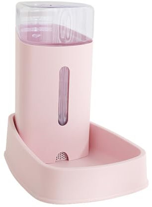 osiuujkw Wasserspender mit 3800 ml Fassungsvermögen für Katzen und Hunde, sicher, geruchlos, Futterspender aus ABS aus PP, großes Fassungsvermögen, sparsam, Rosa Wasserspender