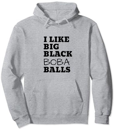 C'est drôle, j'aime les grosses boules de boba noires, au lait, au thé, au design gourmand. Sweat à Capuche