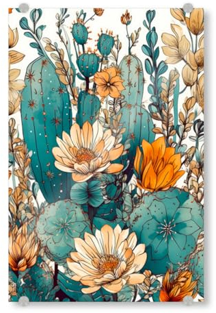 artboxONE Acrylglasbild 60x40 cm Natur Sukkulenten und Kakteen M - Bild sukkulenten Blumen Blumen