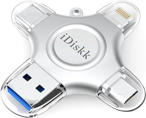 【1T B App*le Certified】 iDiskk 1T Photo Stick for iPhone,MFi Certified USB Flash Drive for iPhone 17 Series USB-C iPad Android Phones MacBook and PC, Memory Storage to auto- Backup Photos/Videos