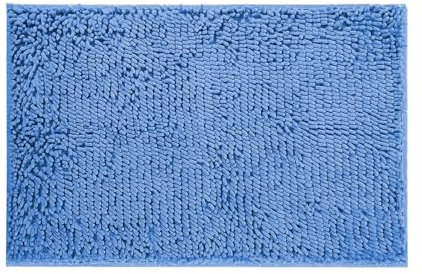 GREATOYAR Alfombra de Baño, Antideslizante, Absorbente, Chenilla, Lavable, 40x60cm, Azul Claro