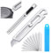 Halinuia 2 Pcs Cutters à Verrouillage Automatique en Acier Inox avec 10 Lame Cutter Cutter de Précision avec Mécanisme de Changement Rapide pour Bureau, Maison, École, Cadeau Homme