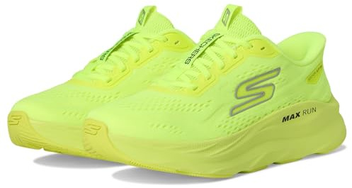 Skechers Women's Max Run Hands Free Slip-Ins Sneaker, Lime, 6.5