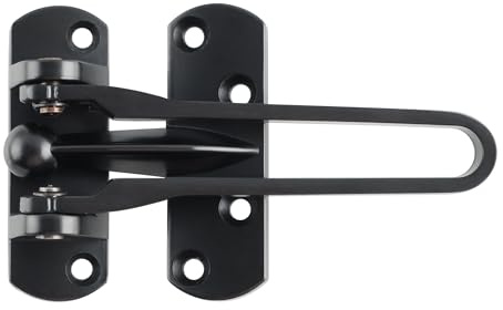 Mooche Verrou Interieures, Chaînes de Porte de Sécurité, Verrou Portail Exterieur Pratique, Loquet Porte en Alliage de Zinc Barre Pivotante, Targette de Porte Noir Mat