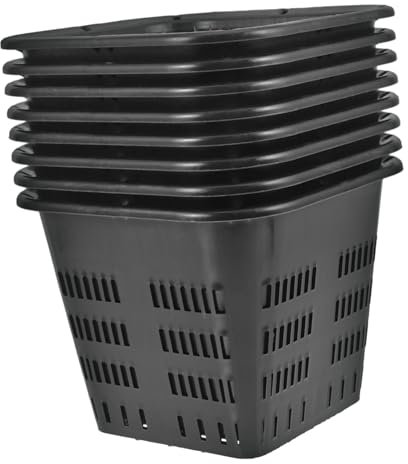 Toyvian Godets en Maille Hydroponiques 8 Pièces en Plastique Noir