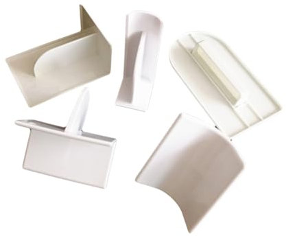 Ciieeo 5piezas Paleta Raspador De Pasteles para Alisar Fondant Raspadores De Tartas para Decorar Postres Crema y Repostería Blancos