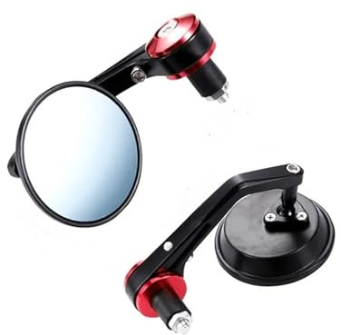 CMGGMKEZDP para Benelli 500 250 800 502c 752s para Trail 302s 150s Motocicleta Redondo Extremo Manillar Espejos Laterales Retrovisores Espejo retrovisor Motocicleta(Rojo)