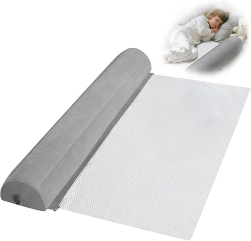 Grillix Upgrade PVC-Material Rausfallschutz Aufblasbar für Kleinkinder, 130CM Tragbar Faltbar Reise rausfallschutz Kinderbett, Rausfallschutz Bettschutzgitter für Einzelbett/Doppelbett/Kingsize
