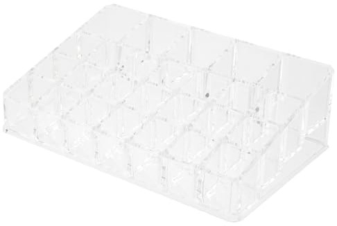 Alipis Porta Rossetto Trasparente Multi-scomparto Posti Organizer Cosmetico Resistente e Antigraffio per Casa e Bagno Supporto per Lipstick e Gloss Soluzione Pratica per Desktop Ordinato
