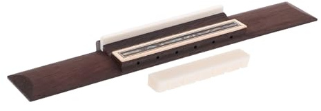 Vaguelly Klassischer Gitarrensattel mit Knochen Nut und Palisander Brücke Langlebiges Gitarrenzubehör für Akustische Konzertgitarren Stabile Halsstütze Verbesserte Klangübertragung DIY