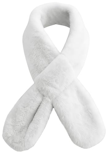 Vyqrx Kinderschal Baby Schal für Kinder 2-8 Jahre Dicke Warme Weiße Winter-Schal 75 * 10cm für Mädchen Hautfreundlich & Einfach zu Anziehen