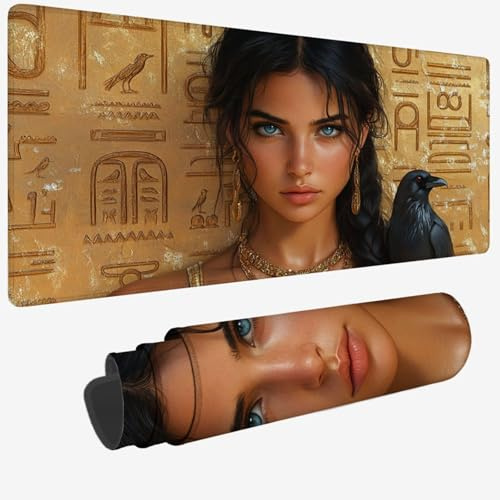 Tappetino per Mouse XXL 700x400x3mm,Tappetino Mouse Marrone,Grande Mousepad donna con Idrorepellente e Base in Gomma Antiscivolo,Lavabile Tappeto Scrivania da Gioco per Gaming,Ufficio Accessori W-1082