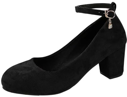 2026 Zapatos Casuales de Plataforma de Color Liso de Moda, sin Cordones, con Gamuza Suave y Correa Ajustable con Velcro. (Black, 39)