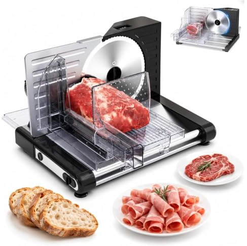 Machine à trancher la viande pliable, épaisseur réglable de 0 à 18 mm