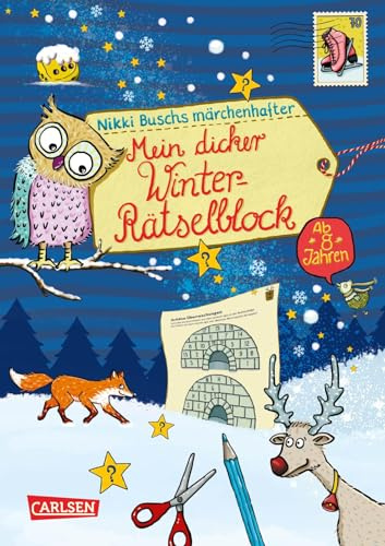 Mein dicker Winter-Rätselblock: Ab 8 Jahren | Spannende Rätsel, Quiz, Witze und Malen für Mädchen und Jungen
