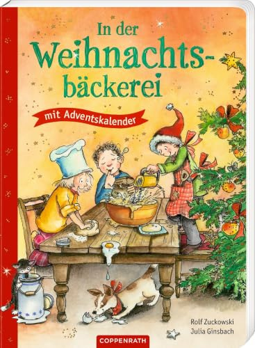 In der Weihnachtsbäckerei: Buch mit Adventskalender: Pappbilderbuch mit integriertem Adventskalender für Kinder ab 24 Monaten