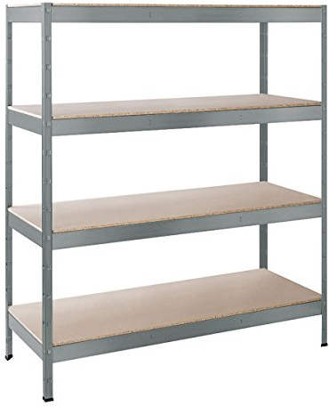 SCHULTE Regalwelt | Schwerlastregal 180 x 160 x 60 cm | Steckregal - Holzregal | 1000 KG Belastung Lagerregale - Buchregal - Kellerregal - Regale für Kellerraum | Made in Germany