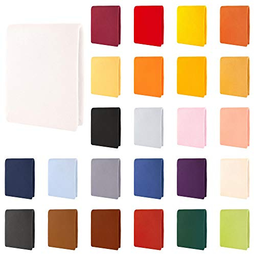 CelinaTex Aqua Wasserbett Boxspringbett Spannbettlaken 200x220-220x240 cm weiß Baumwolle Bettlaken Elastan